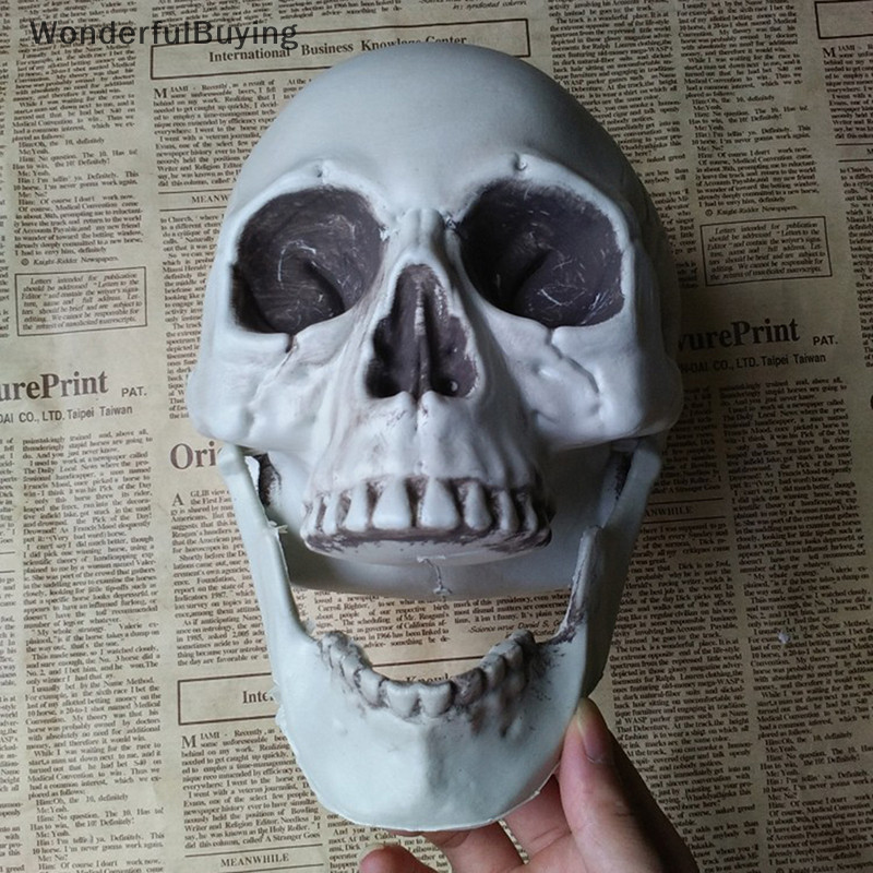 【WonderfulBuying】 Halloween Artificial Skull Head Model Skull Bone ...