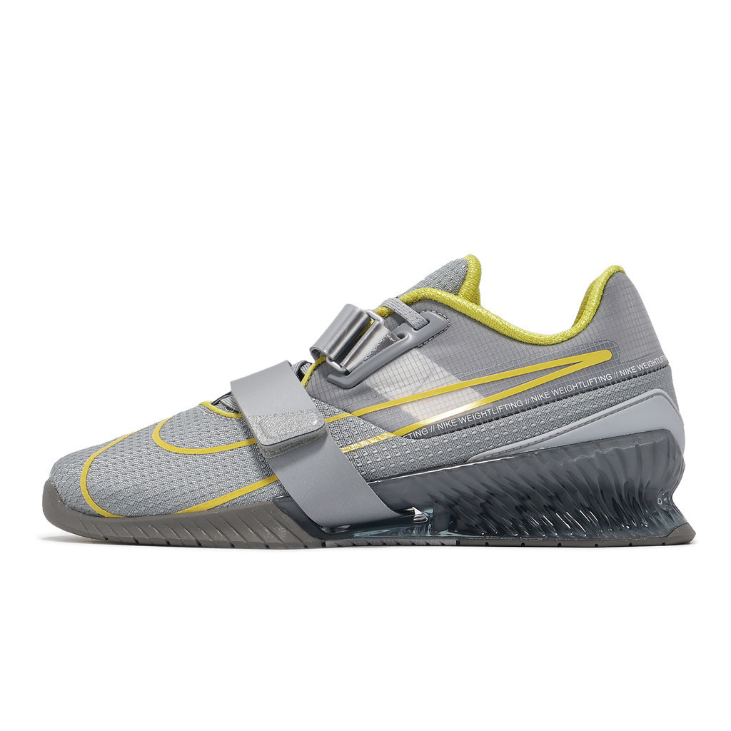 Nike Weightlifting Shoes Romaleos 4 Men s Gray Yellow Professional Squat Training ACS CD3463 002 Shopee Malaysia