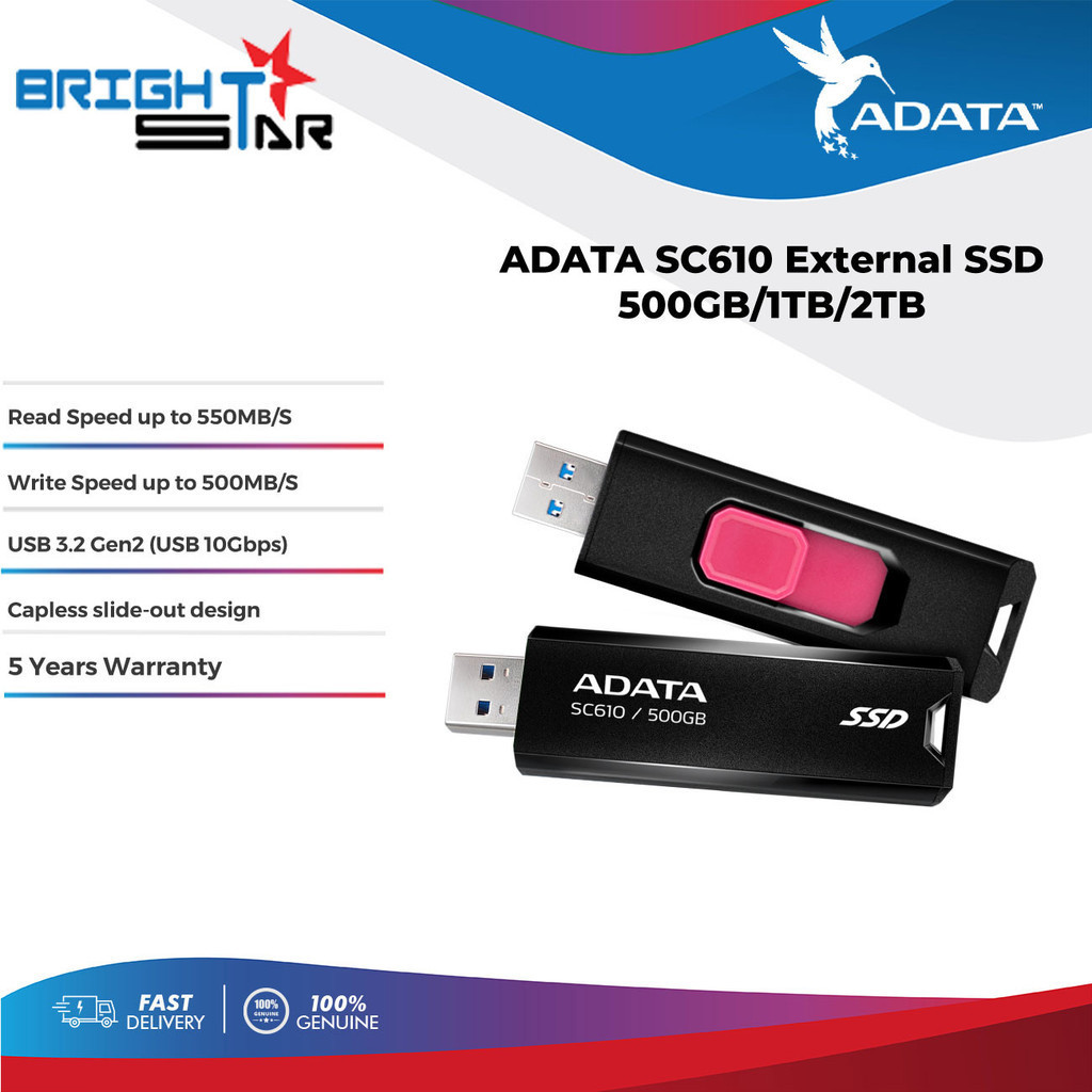 ADATA SC610 External SSD 500GB/1TB/2TB Shopee Malaysia