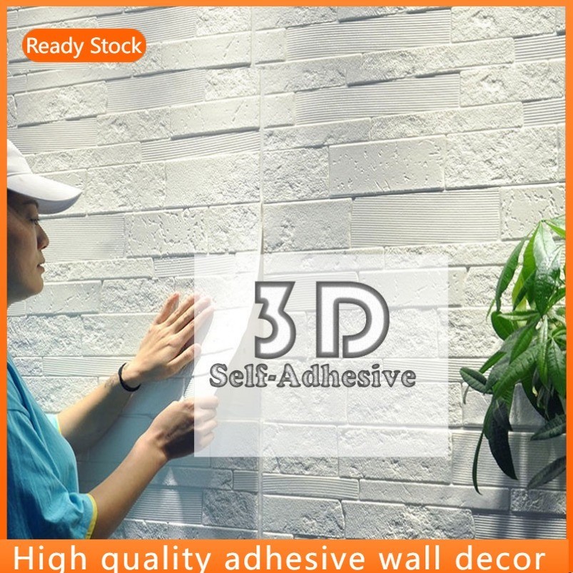 【BRICK TEBAL】Wall Stickers Kertas Dinding Thick Wallpaper 3D Wall ...