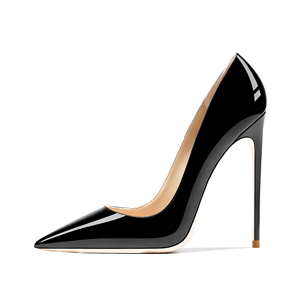 Sammitop Women's PVC Slingback Pumps - Pointed Toe Patent Leather & Transparent Dress Shoes