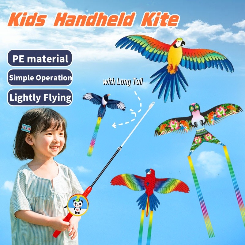 Cartoon Eagle Bird Kite Toys with String Fishing Rod Children Flying ...