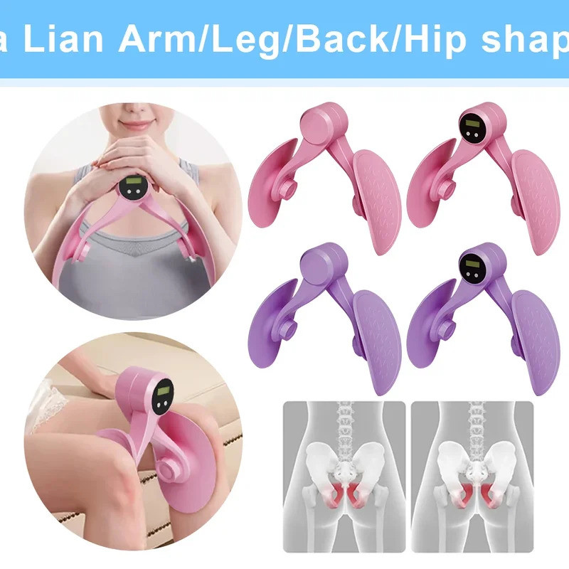 Kegel Pelvic Floor Trainer For Men & Women - Adjustable Thigh Exerciser With Counter For Inner/Outer Muscle Toning