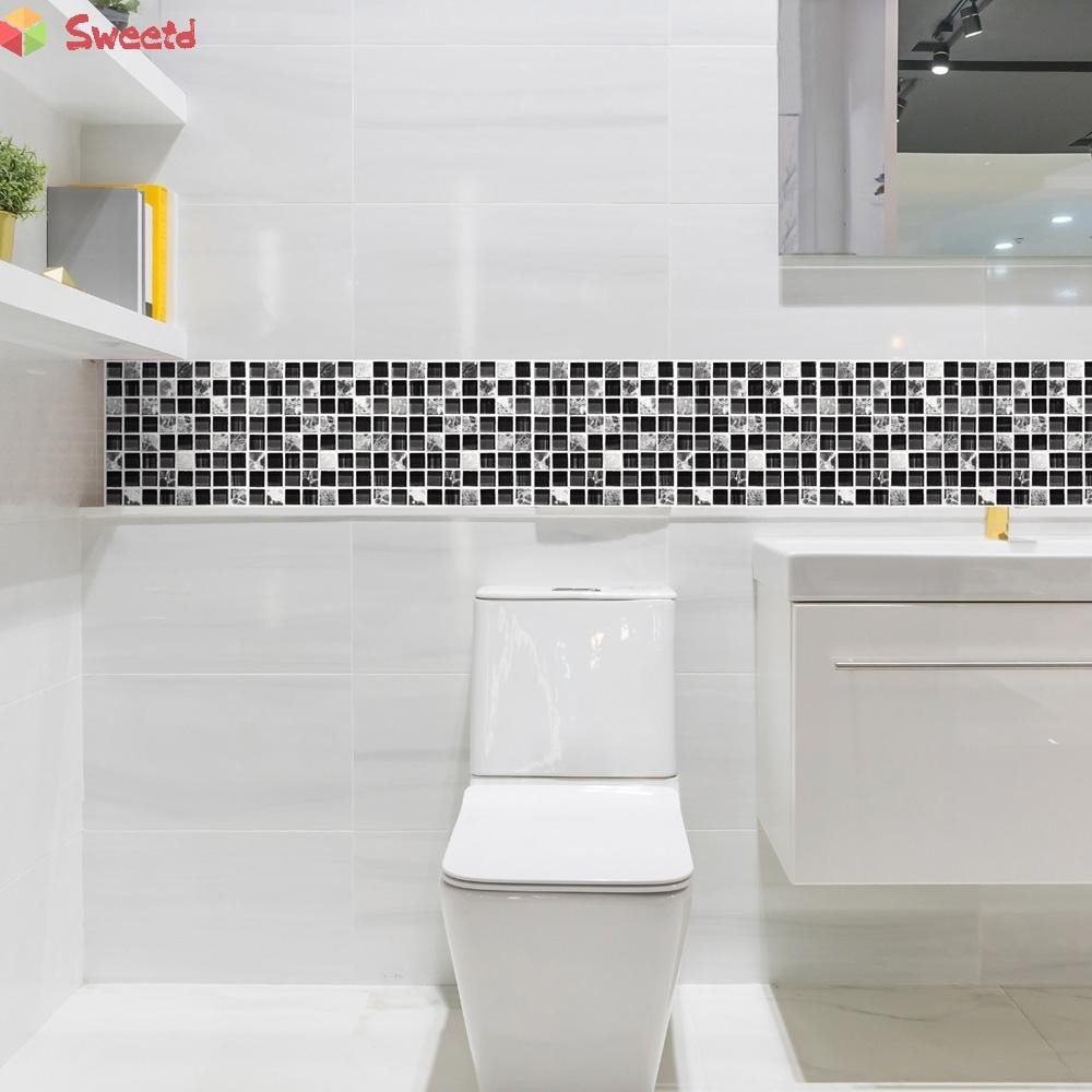 Tile wall floor Sticker PVC Bathroom Livingroom Waterproof Self ...