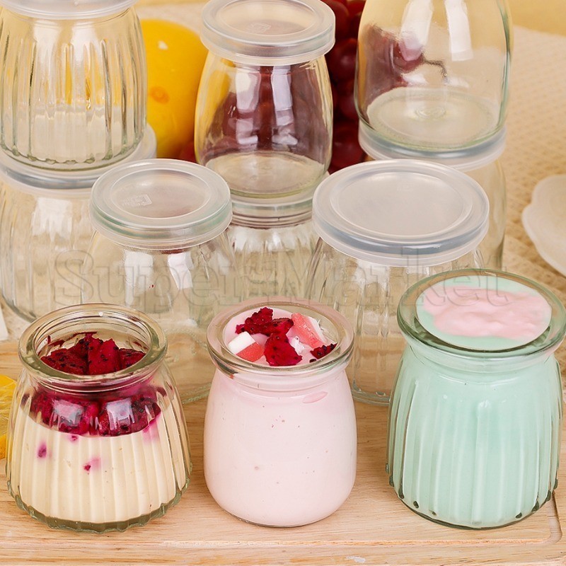 100/150/200ML Clear Glass Jars - Home Kitchen Supplies - Yogurt ...