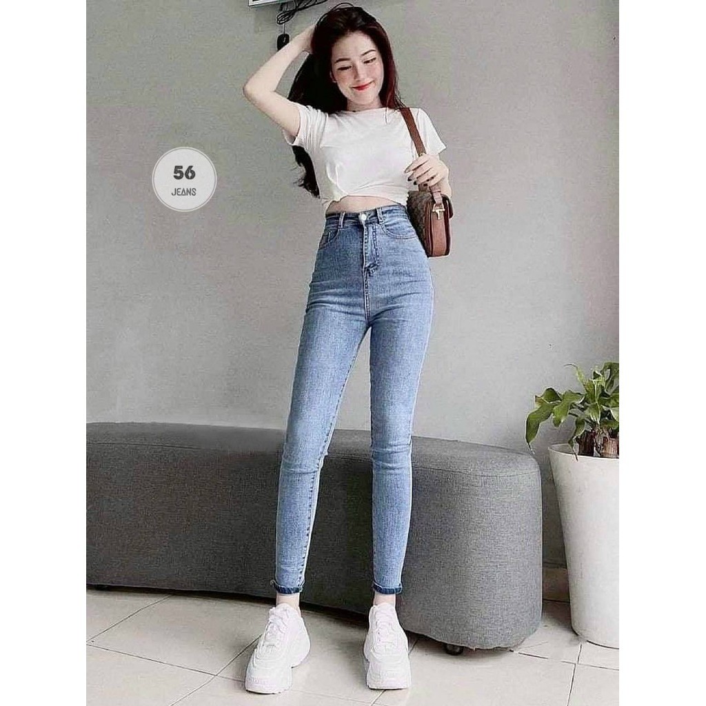 N / D Women's High Waist Patchwork Distressed Denim Jeans - Vintage Straight Leg Pants (Blue, Size S) - View #13