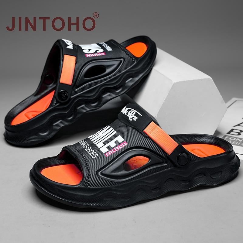 JINTOHO Brand Men's Outdoor Sandals Slippers Beach Comfortable Slides ...