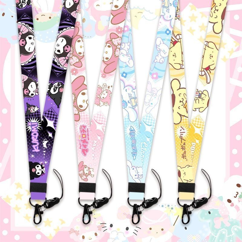 Sanrio Lanyard Kuromi Cinnamon Dog Pudding Dog Melody Gemini Double 