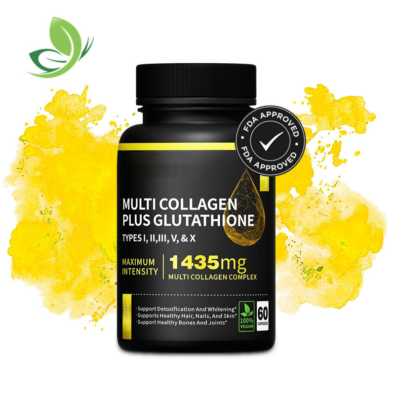Multi Collagen 1435 Mg, with Glutathione, Types I, Ii, Iii, V & X ...