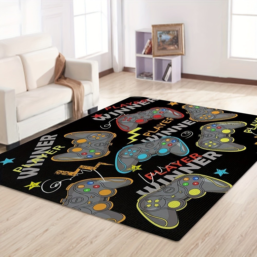 1pc Gaming Room Carpet Rugs For Teen Boys Bedroom, Machine Washable ...
