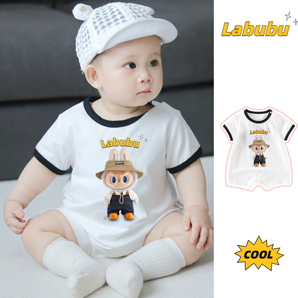 Labubu Summer New Baby Clothes Boys Girls Short sleeved Bodysuit 0 24 Months Newborn Pure Cotton Super Cute Cartoon Labubu Design Romper Shopee Malaysia