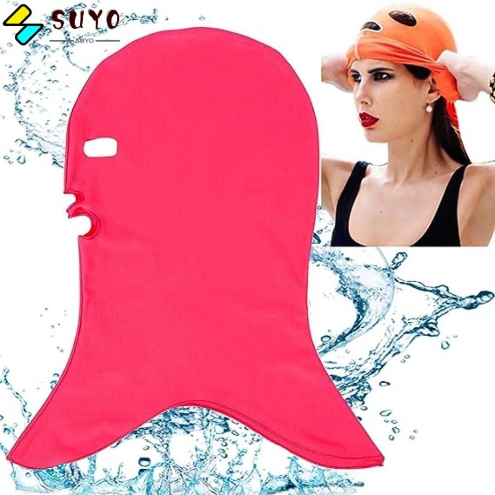 SUYO Swim Cap, High Elastic Waterproof Facekini , Portable Sunscreen