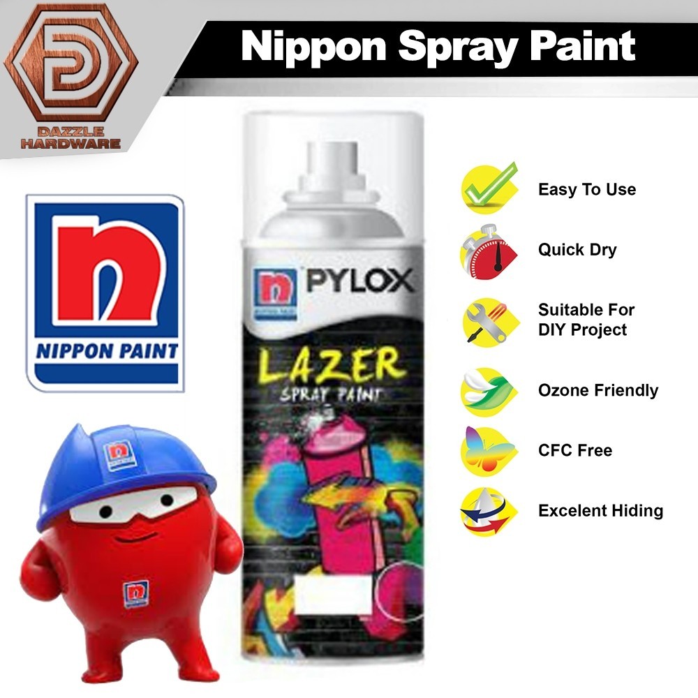 Nippon pylox spray paint 400cc standard colour aerosol spray paint ...