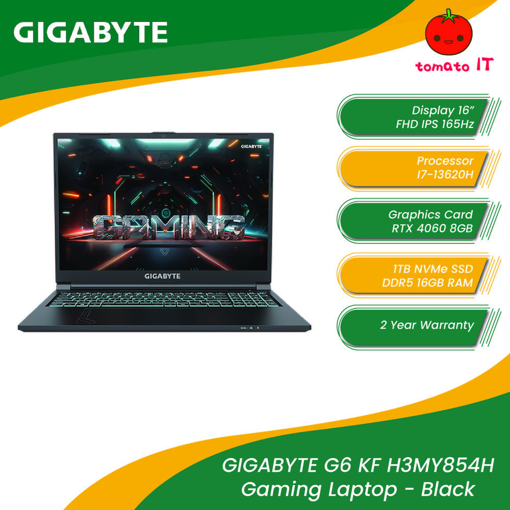 GIGABYTE G6 KF H3MY854KH Gaming Laptop (16