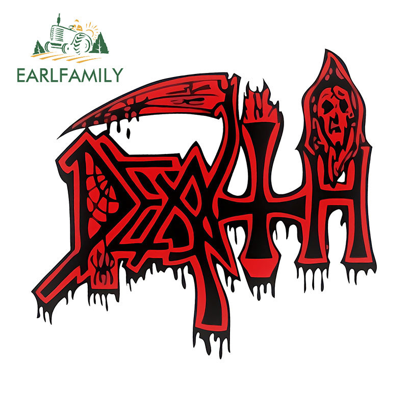 EARLFAMILY 13cm x 11.7cm Bloody Death Car Stickers Humorous Sunscreen ...