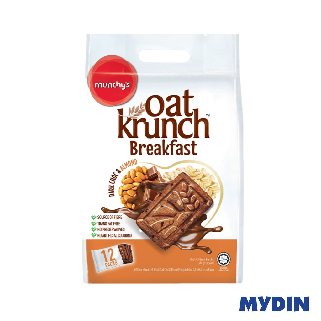 Munchy's Oat Krunch Breakfast Dark Chocolate Almond (384g) | Shopee ...