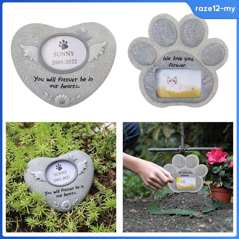 [RazecaMY] Pet Dog Memorial Stones Small Grave Stone Resin Cat ...