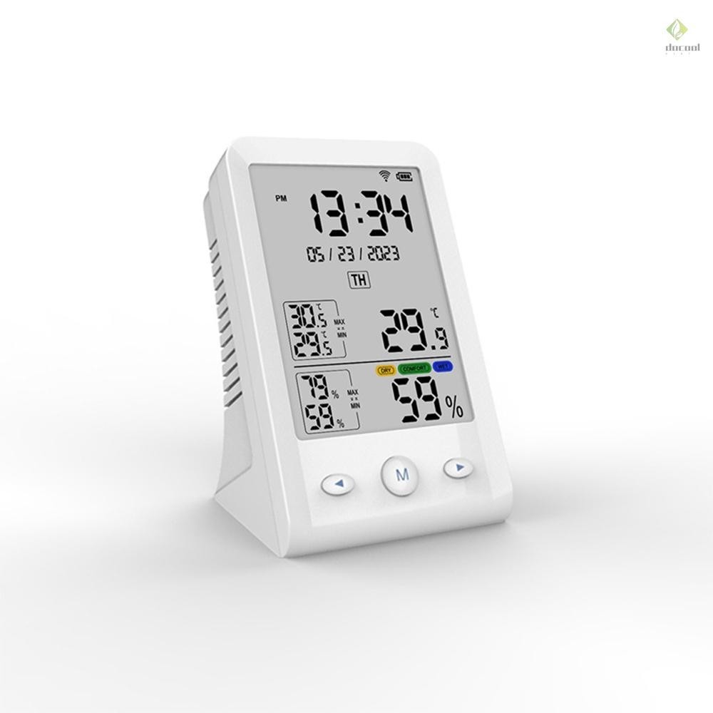 Tuya WIFI USB Rechargeable Temperature and Humidity Detector Household
