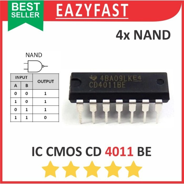 Ic CMOS CD 4011 BE DIP Logic Gate NAND Logic Gate CD4011BE CD4011 ...