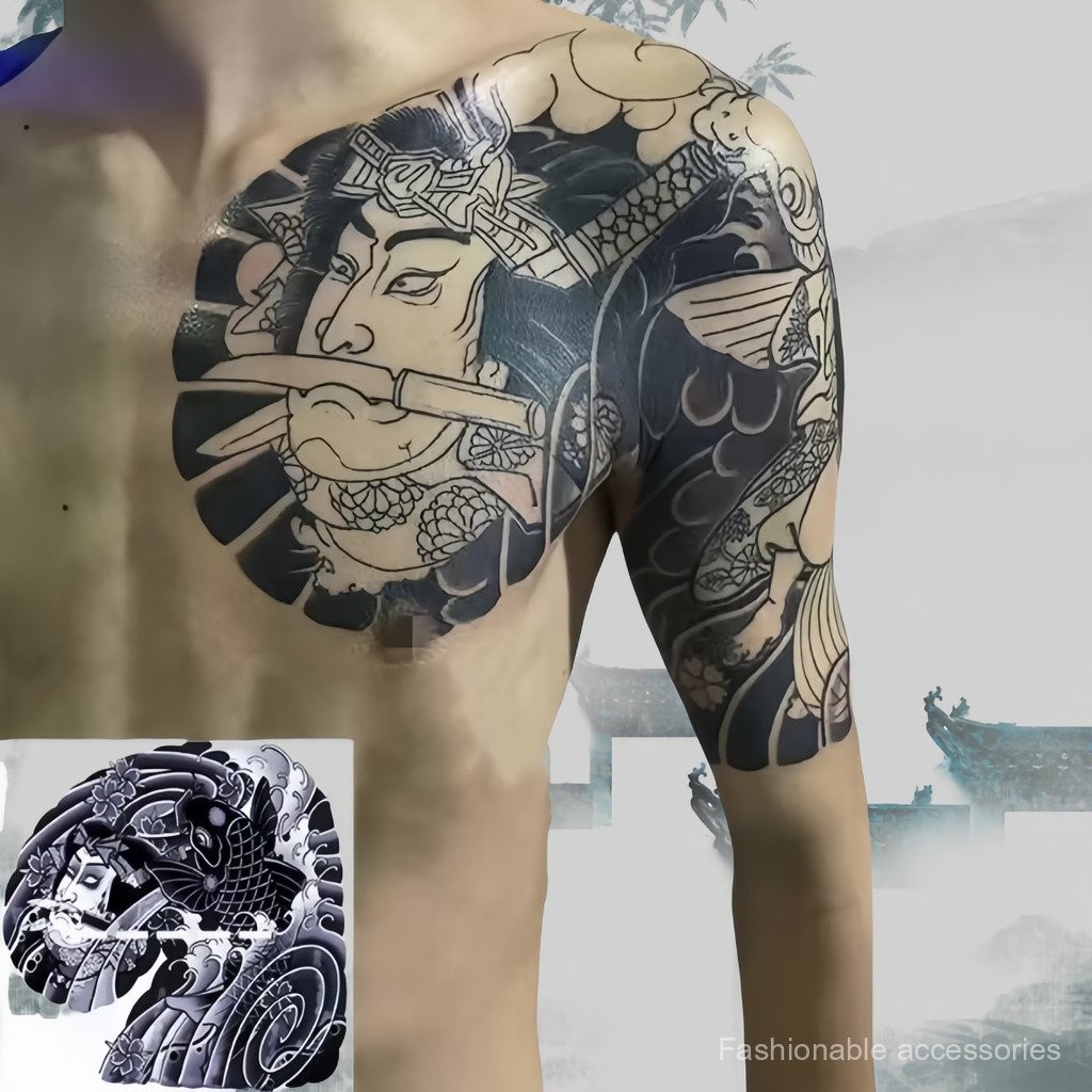Tattoo Stickers Plant Dyed Tattoo Stickers Lasting Japanese Style ...