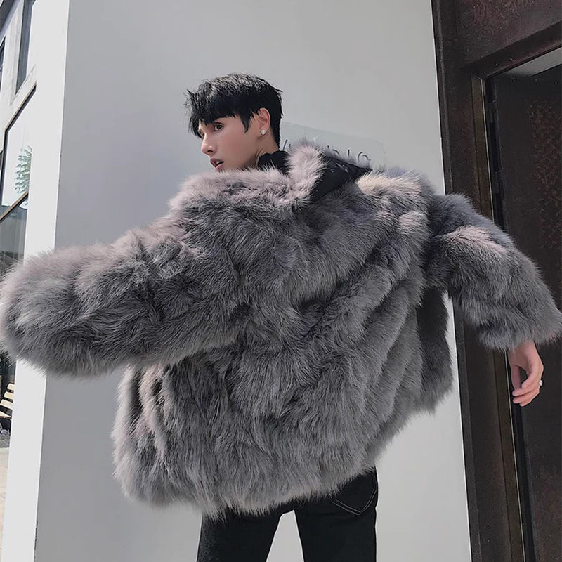 Fox Fur Coat Men Winter 2024 New Style Young Furry Small Furry Meilade ...