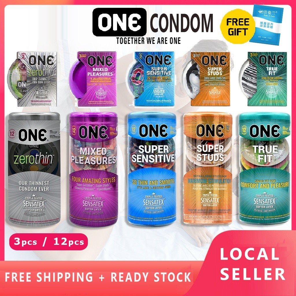 ONE Condom 12s Condom For Men Kondom Mixed Pleasures / Super Studs ...