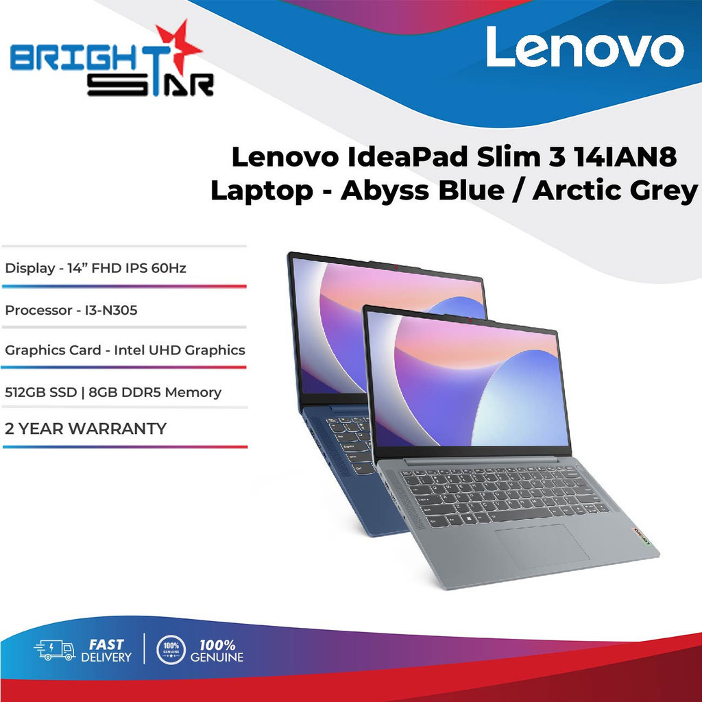 LENOVO IDEAPAD SLIM 3 14IAN8 82XA002LMJ/MMJ Laptop (14