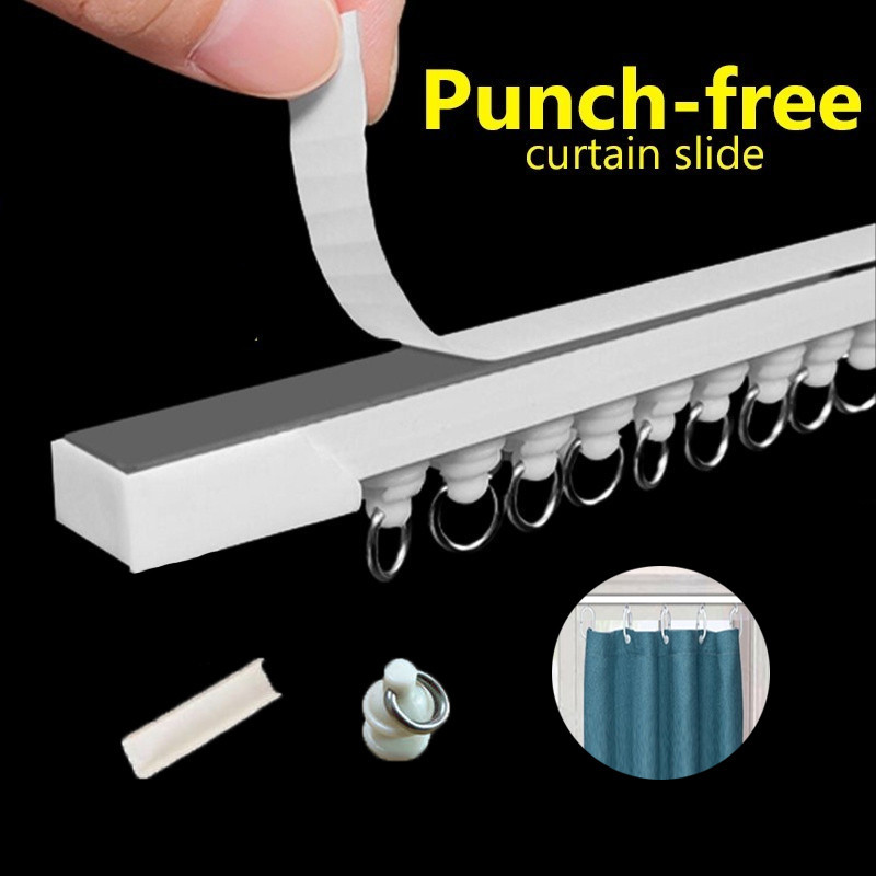 [COD] Self Adhesive Curtain Rail Track Rel Langsir Tirai Bidai Cabinet ...