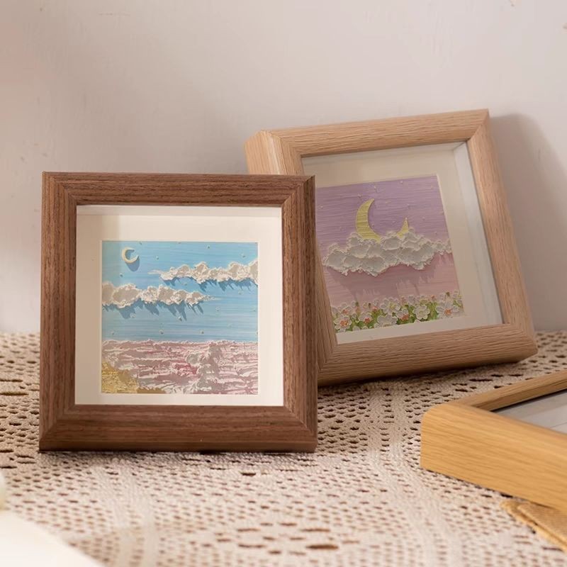 Retro Record Photo Frame DIY Polaroid Floating Photo Frame Wooden ...