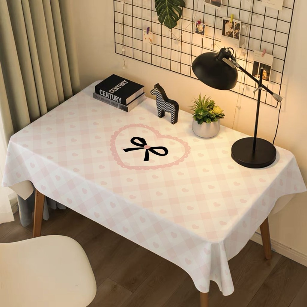 Cute Girl Heart Tablecloth Cartoon Bow Fairy Dormitory Dressing Table ...