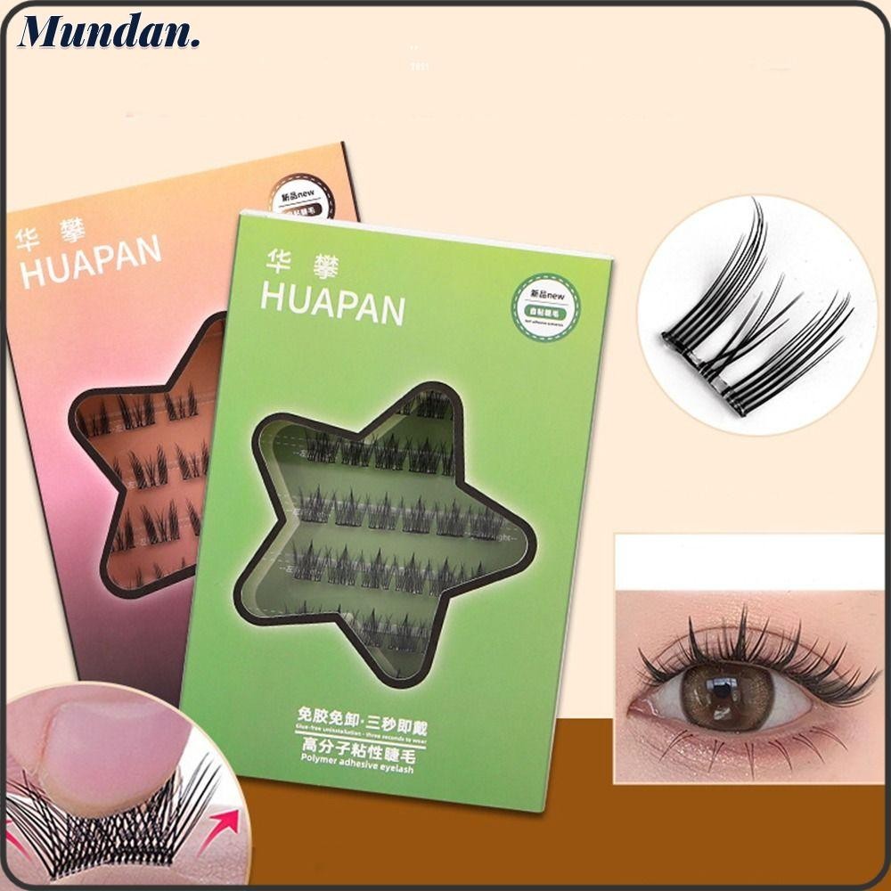 MUNDAN Self Adhesive Lash, Press-on Self Adhesive Clusters Eyelashes ...