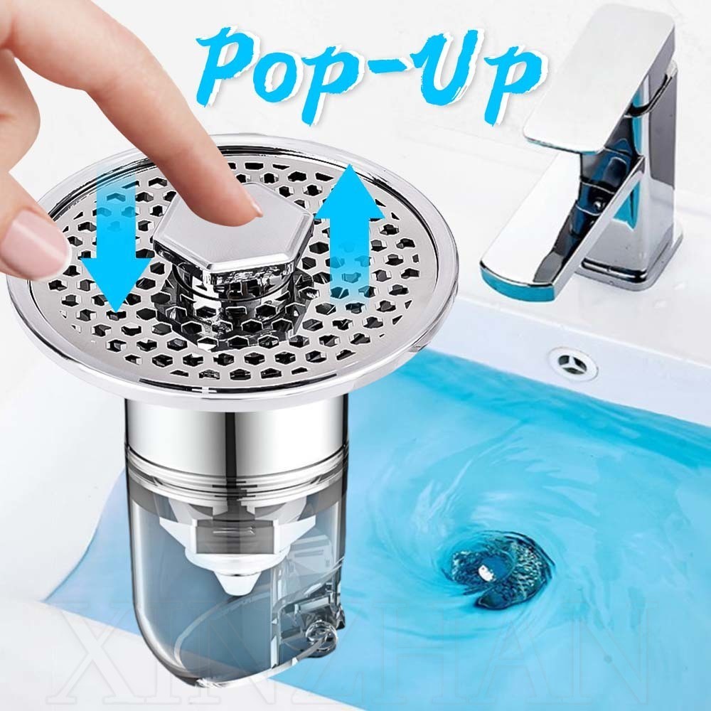 Pop-Up Bounce Core Drain Filter - Stainless Steel, Push-Type ...