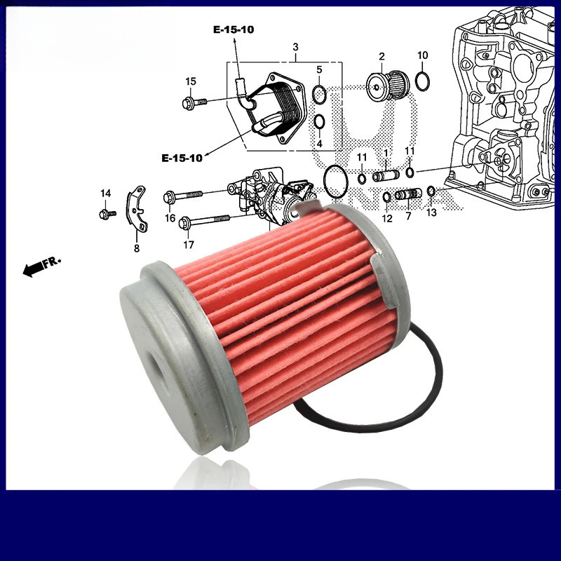 moto22r CVT Transmission Auto Filter CVT Oil Filter 25450-P4V-013 For ...
