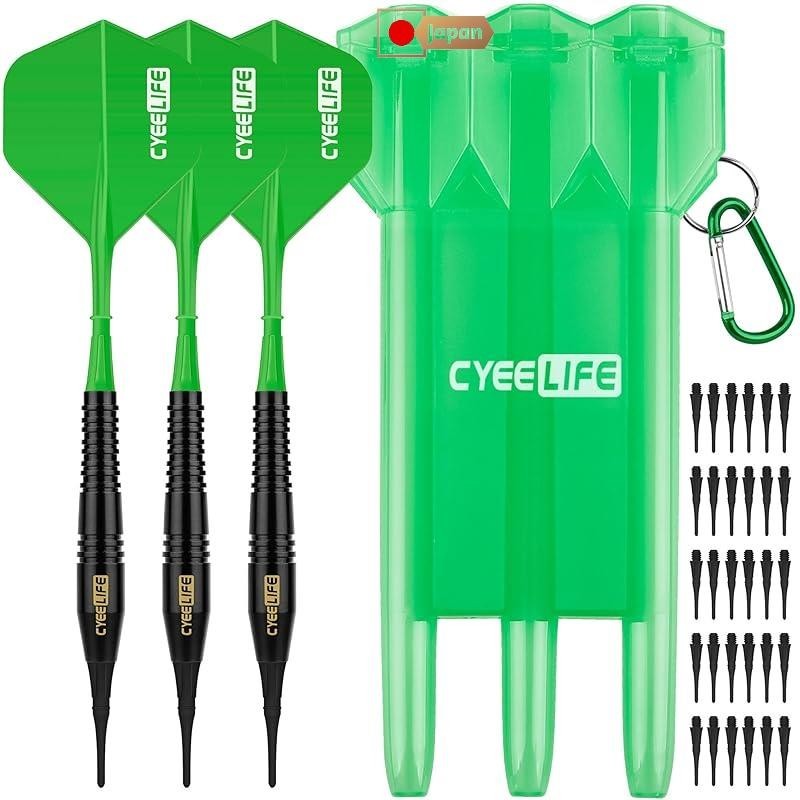 Harrows Ace Rubber Brass Soft Tip Darts Set 16g & 18g - Comprend des tiges Supergrip, des Volants Micron Marathon et Un étui de Voyage Pratique - 10pc Set (18g