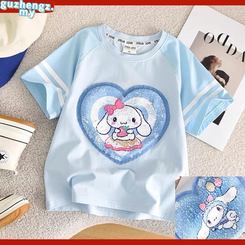 Cute Kuromi Cinnamoroll Girls Shirt Cotton Kid's Girls Clothes Children ...