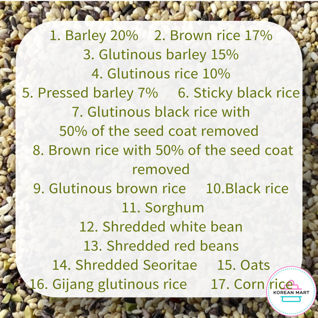 Korean 17 mixed grains 1KG, 2KG, 4KG / Multi grains grown from Korea ...