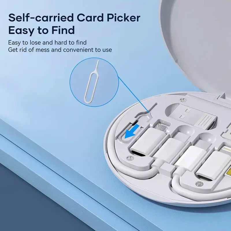 6 in 1 PD 60W Fast Charging Cables Set Storage Box Type C Mobile Phone ...