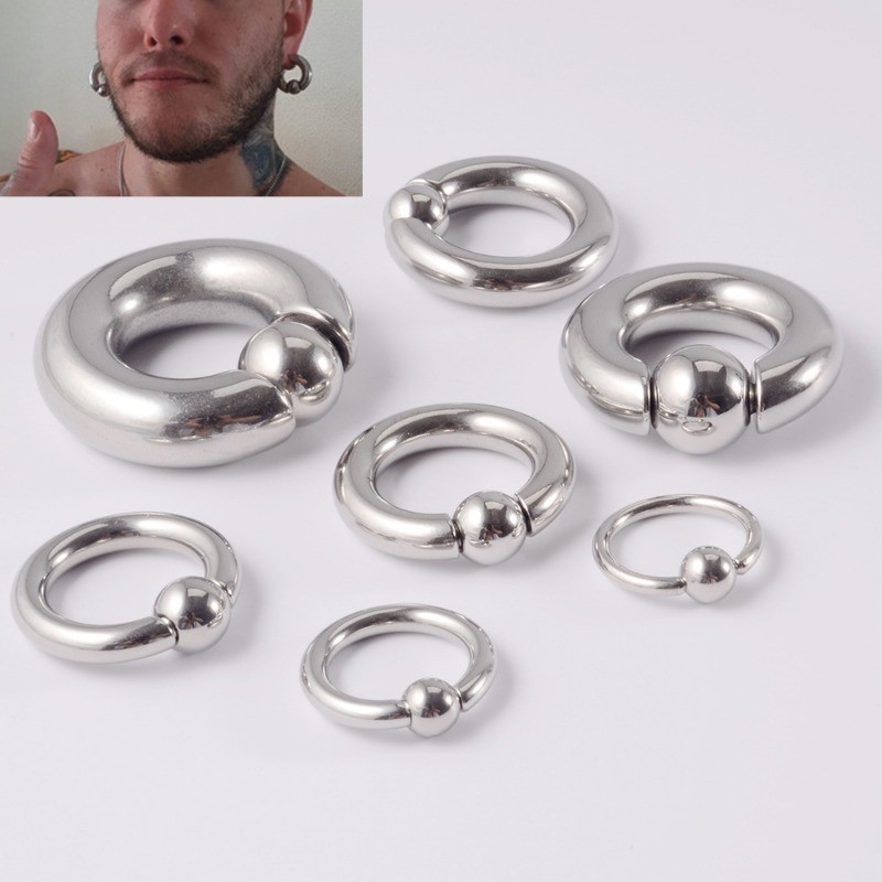 Easy Fit Large Gauge BCR 3-12mm Heavy CBR Ball Closure Ring PA Prince ...