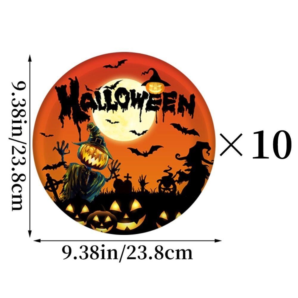 LLOYD 10pcs Halloween Disposable Tableware, Pumpkin Bat Cup Plate ...