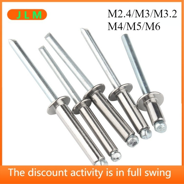 ((JLMO) Pull Stud Stainless Steel 304 Round Head Pull Core Rivets M2.4 ...