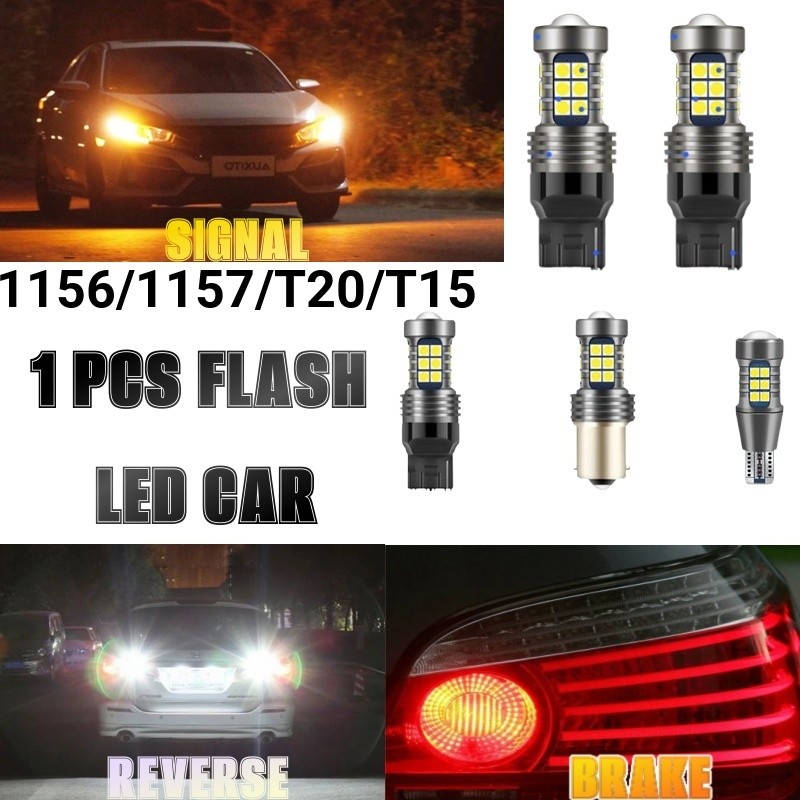 SEALIGHT SLJ7 3157/3156/3057/T25 LED Turn Signal Light Brake Tail Light Bulbs 24W 2400LM 2000K Ambe