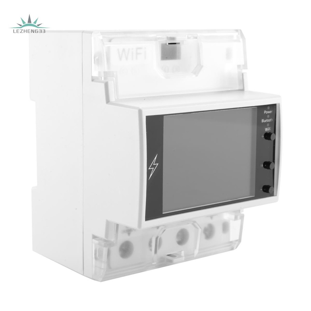 Medidor De Energía AT2PW-WIFI Tuya WIFI Din Rail Interruptor Inteligente Control Remoto 100a 8 Uds