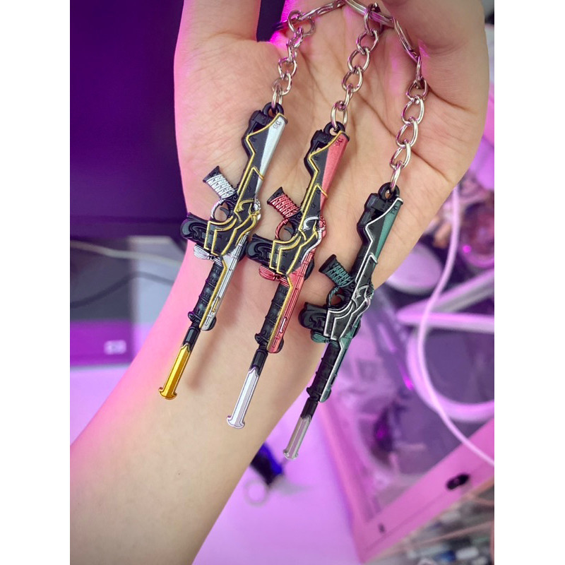 Oni PHANTOM VALORANT FULL METAL KEYCHAIN WITH DISPLAY SHELF | Shopee ...