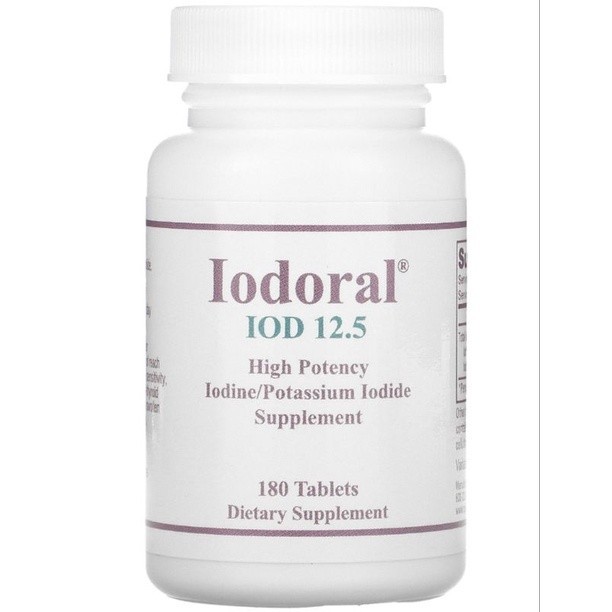Optimox, Iodoral, Iodine/Potassium Iodide, IOD 12.5, 90/180 Tablets ...