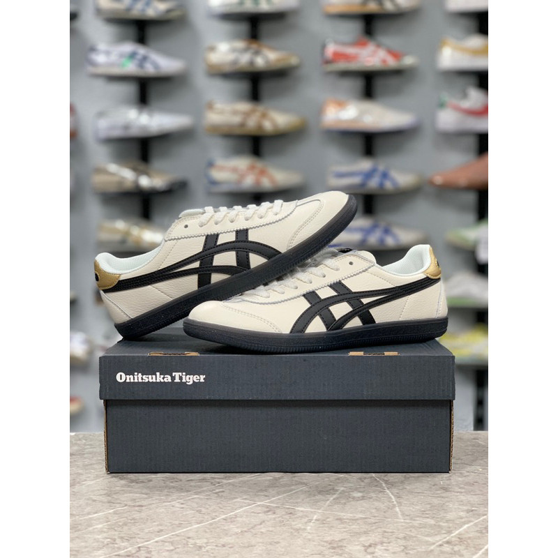 Onitsuka Tiger Tokuten White /cream Black x Gold /LEATHER UNISEX Shoes ...