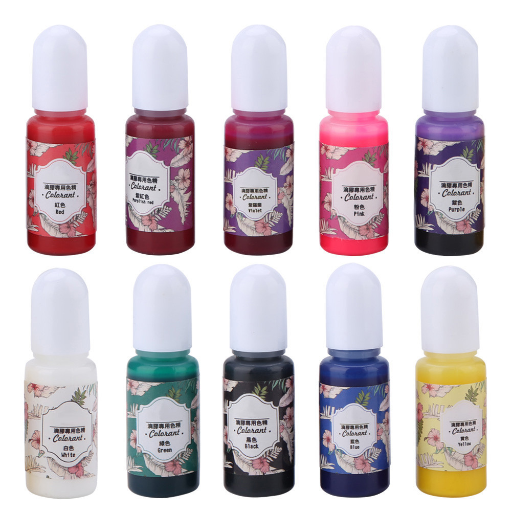 Colorants Pour Résine époxy UV - 15 Couleurs En Flacons De 10 Ml - Pour Bijoux, Savons, Bombes De Bain