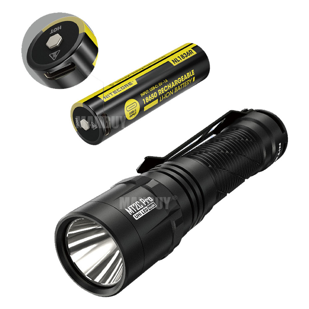 Nitecore MT2C Pro UHi 20 LED 1800 Lumens Outdoor Flashlight EDC ...