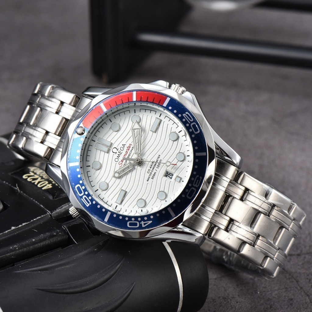 omegas OMEGAA Quartz Movement Date Display Stainless Steel Case ...