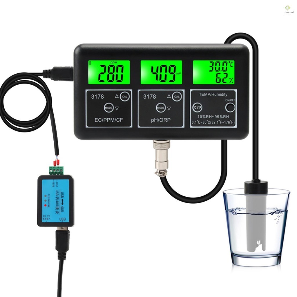 7 in 1 PH Meter for Water Digital Water Quality Tester EC/TDS/PH/CF/ORP ...
