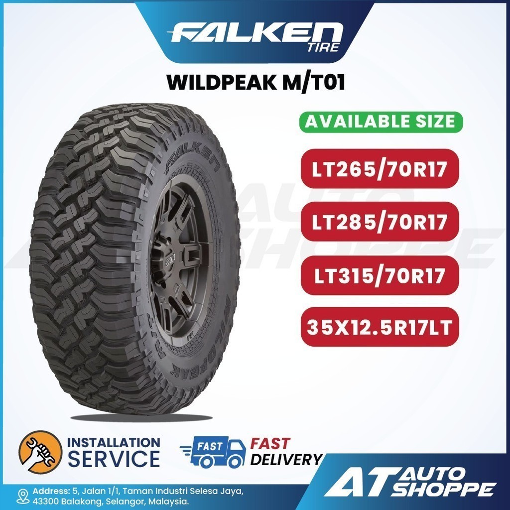 Falken Wildpeak Mt01 17 Tyre 265 285 315 70 35 12 5 R17lt 4x4 4wd 1 Tire Shopee Malaysia